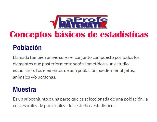 Conceptos básicos de estadísticas