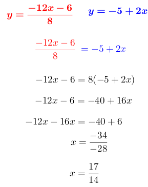 Ejercicio # 3. Método de igualación paso # 2