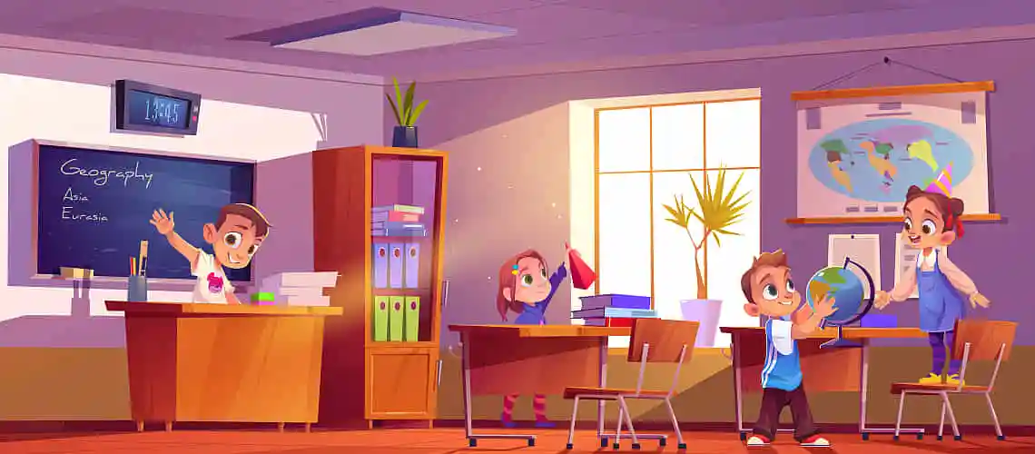 El salón de 5° grado