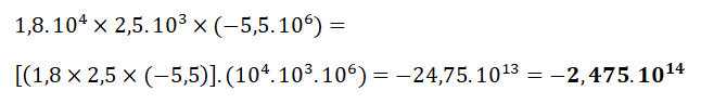 Multiplicación en notación científica
