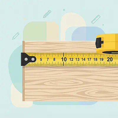 Medición del ancho de una tabla con flexómetro para identificar cifras significativas