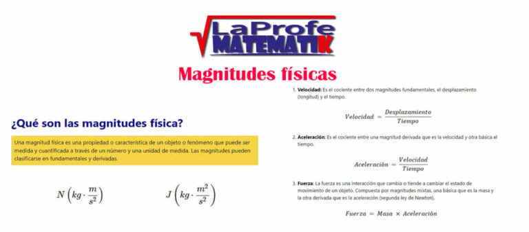 Magnitudes físicas