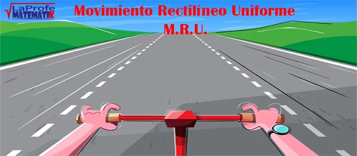 Un niño manejando una bicicleta en línea recta a velocidad constante, un ejemplo claro y sencillo de Movimiento Rectilíneo Uniforme (MRU)