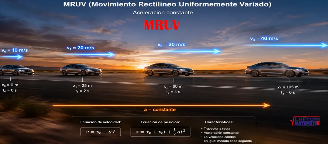 Movimiento rectilíneo uniformemente variado (MRUV)