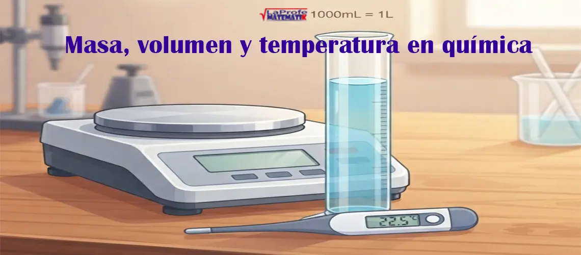 masa volumen y temperatura